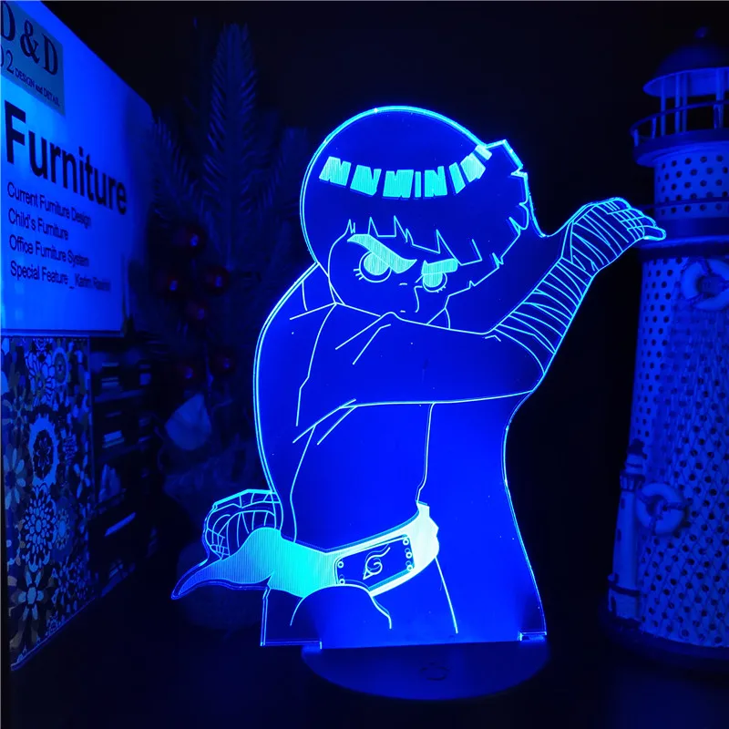 Narutorocklee 3d ночной Светильник аниме Рисунок украшения СИД светильник ing домашний