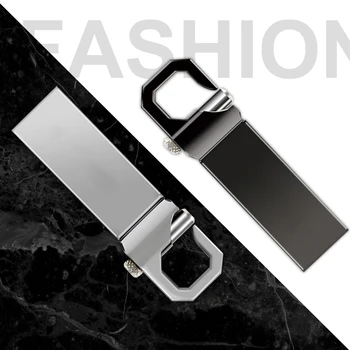 

USB Flash Drive 64GB 128GB Metal Pen Drive 32gb 16GB flash memory stick 256gb Pendrive cel usb stick with key ring for gift SALE