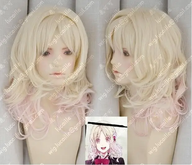 Парик DIABOLIK LOVERS/Komori Yui блонд постепенная смена Косплей парики