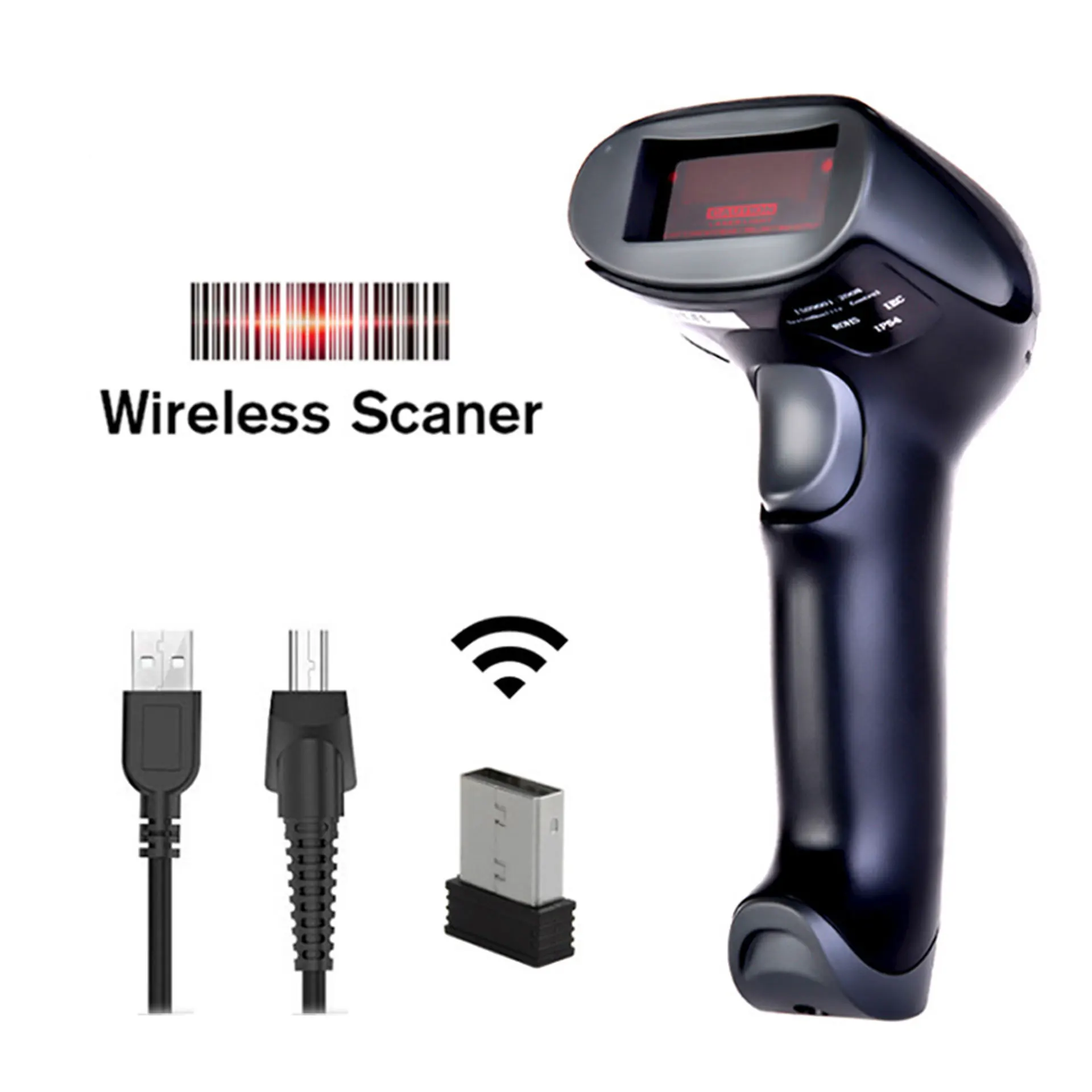 High sensitive wireless barcde reader Large capacity lithium battery laser wireless barcode scanner for Supermarkets