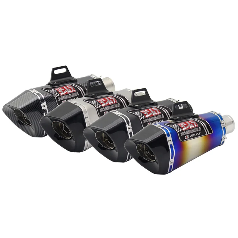 Inlet 51mm Motorcycle Exhaust Pipe Muffler Yoshimura R11 Motorbike