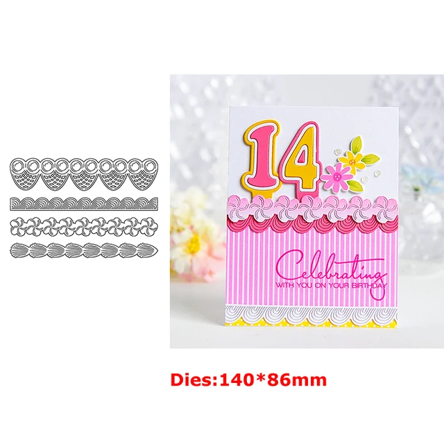 Cutting Dies Fruits Pineapple Cherry Lemon Bird Horse Mixed Geometry Tag Scallop Lace Edge Doodle Cover Frame 2020 #22 14