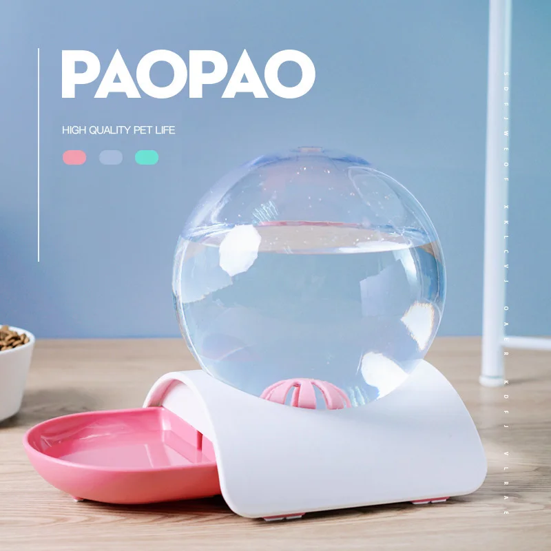 Newest 2.8L Automatic Cat Water Dispenser For Cats Dogs Bubble No Electricity Pets Fountain Feeder Large Drink Bowl | Дом и сад