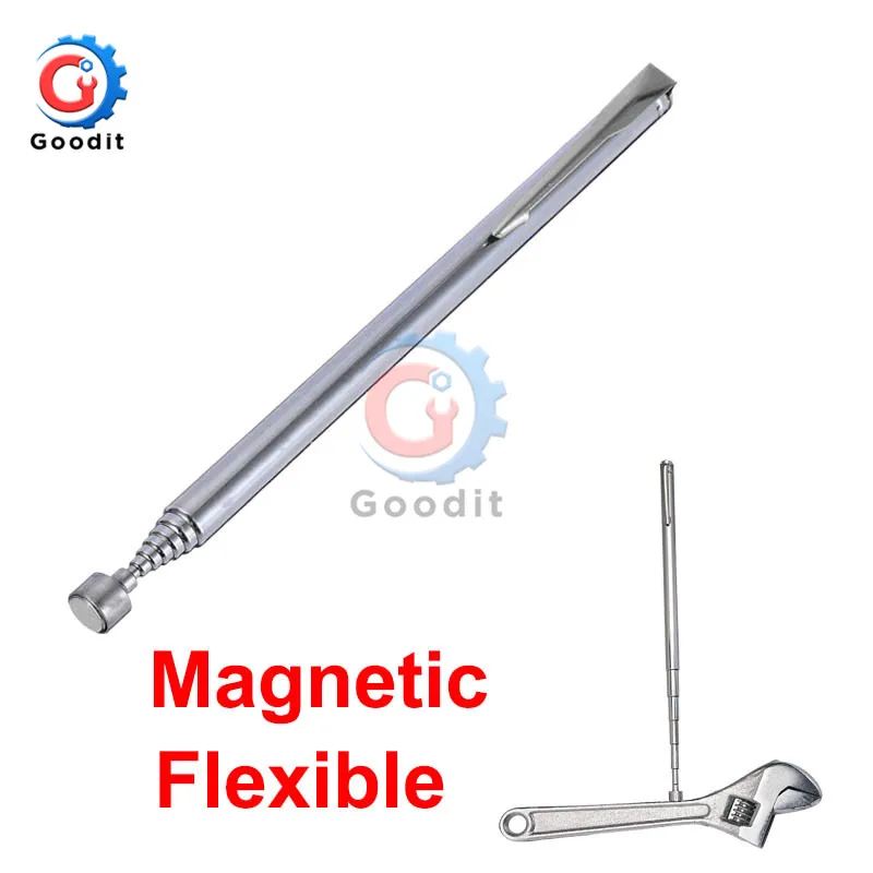 

Stainless Steel portable telescopic magnetic suction rod tool capacity pickup nut bolt telescopic rod Powerful Magnetic