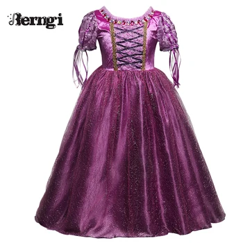 

Sophia Princess Children Costume For Kids Cosplay Party Wear Teenager Girls Clothing Anna Elsa Dress Tulle Long Girl Dresses