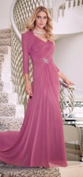 same as picture Vestido de festa de Casamento Плиссированное шифоновое ТРАПЕЦИЕВИДНОЕ длинное платье с v-образным вырезом для матери невесты с жакетом - Цвет: same as picture