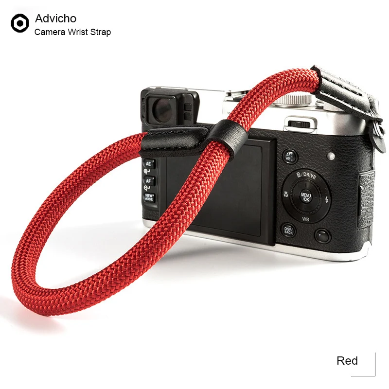 Red Ручной работы нейлон цифровой камеры ремешок рукоятка для Fujifilm Canon Nikon sony Polaroid Pentax Panasonic ремень камеры - Цвет: Red