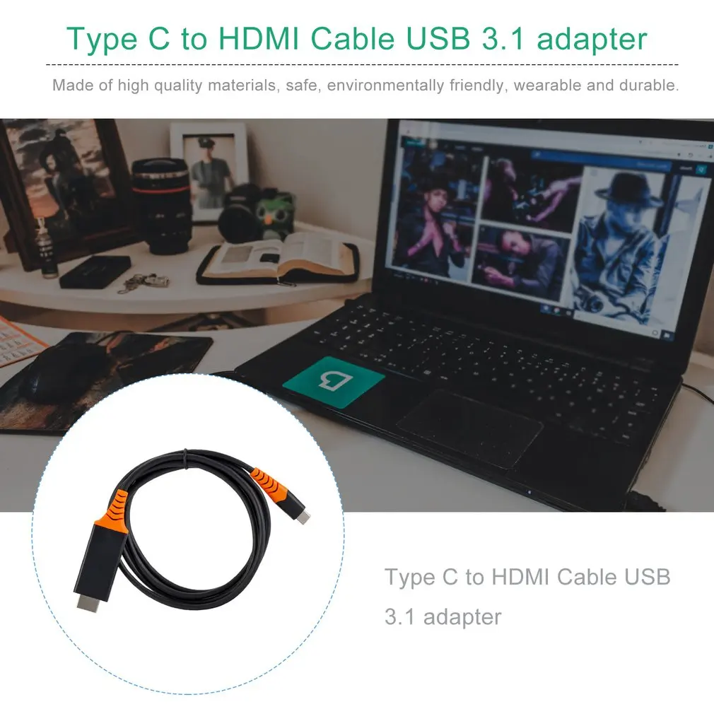 Тип C к HDMI кабель USB 3,1 адаптер AV патч-корд для samsung Galaxy S10 S9 MacBook разъем «Папа-папа» дисплей