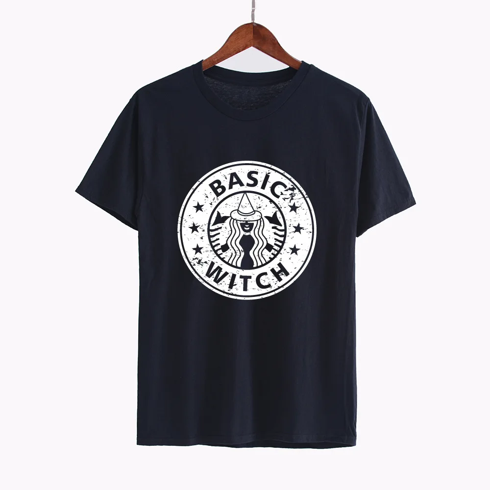 

basic witch tshirt gothic tops halloween printed pumpkin tee 2019 vintage thanksgiving plus size women print o-neck
