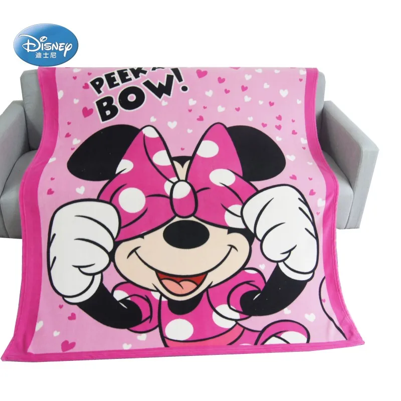 Disney dos Desenhos Capa de Dormir Sofá de Cama Animados Mickey Minnie Mouse Bonito Princesa Macio Velo Coral Cobertor Meninos Meninas Lance 130x150cm no 3 meninas capa de dormir lance 130x150cm no sofá de cama