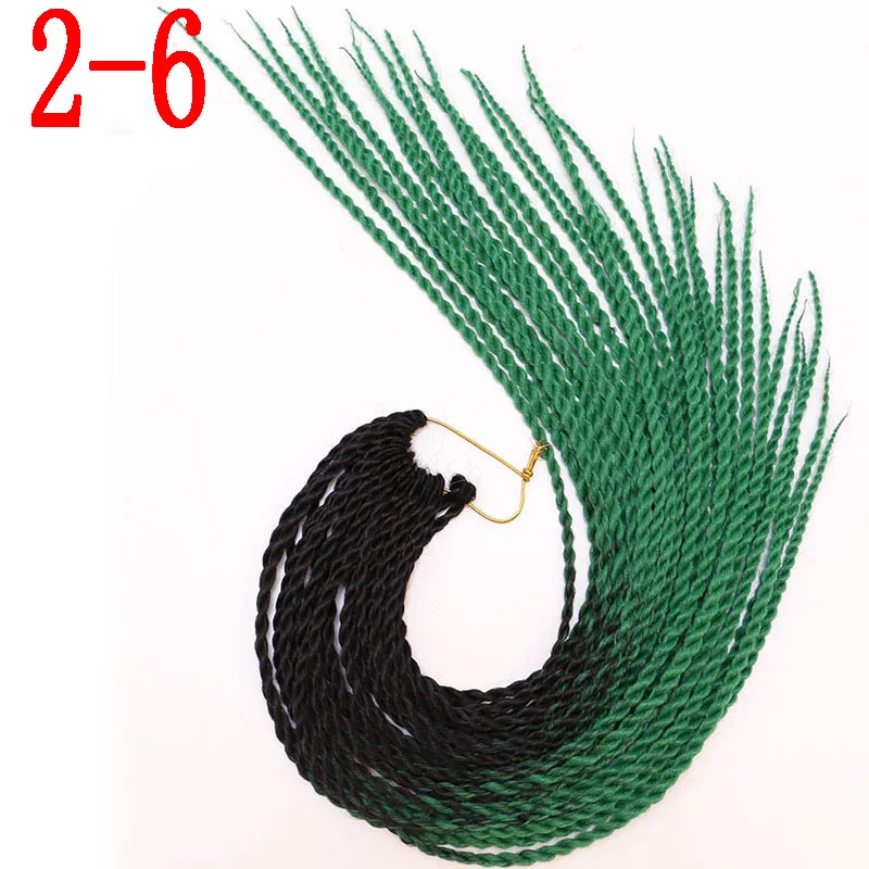 MERISIHAIR Ombre Сенегальские крученые волосы на крючках косички 24 дюйма 30 корней/упаковка синтетические плетеные волосы для женщин серые, синие, розовые, бро - Цвет: T1/35