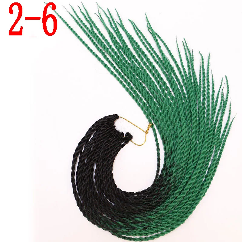 T1/35 MERISIHAIR Ombre Сенегальские крученые волосы на крючках косички 24 дюйма 30 корней/упаковка синтетические плетеные волосы для женщин серые, синие, розовые, бро - Цвет: T1/35