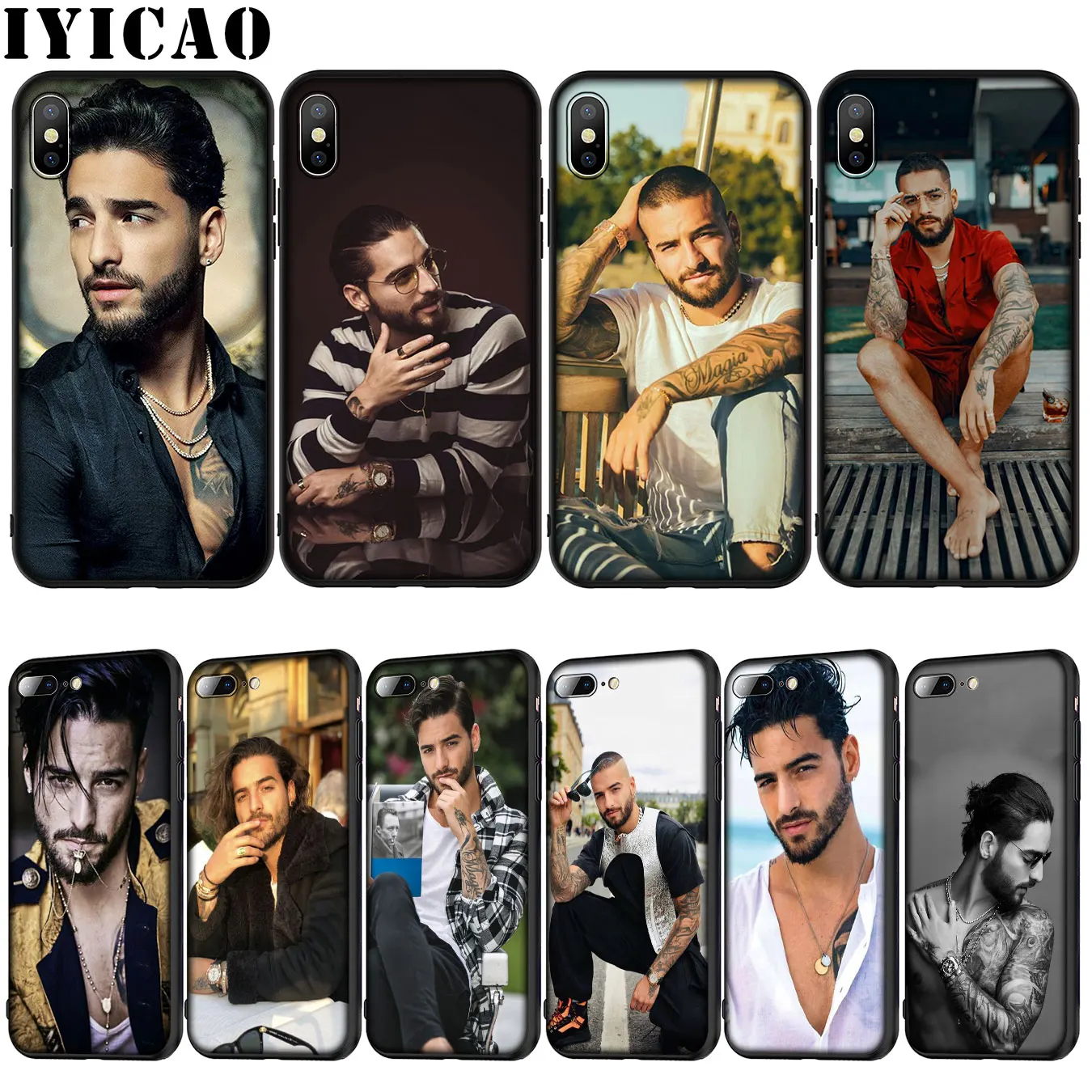 

IYICAO Maluma Soft Silicone Cover Case for iPhone XR X XS 11 Pro Max 10 6 6S 7 8 Plus 5 5S SE Phone Case