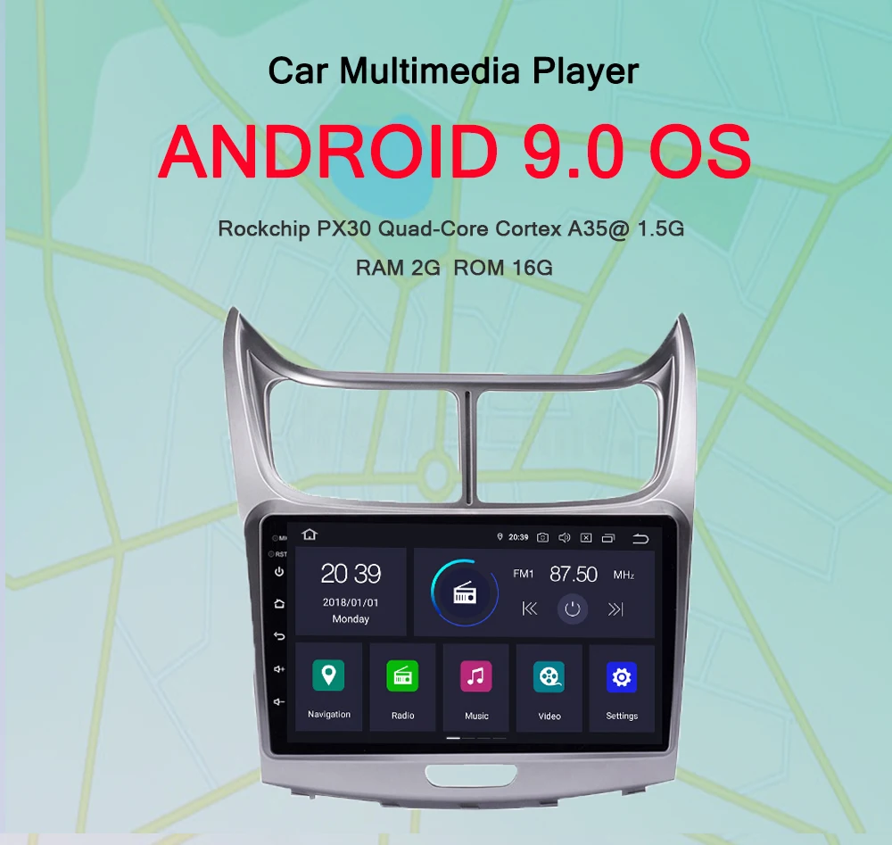 Clearance AUTOTOP 9" 2Din Android 9.0 Car Multimedia Player for Chevrolet Sail 2G RAM 16G ROM RDS GPS Navigation 4G Wifi Mirrorlink No DVD 0