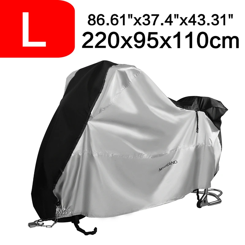 

L 220cm 86 inch 210D Dust Snow Rain Coat UV Protective Bike Scooter Covers Protector Waterproof Motorcycle Motor Cover Trunk D40