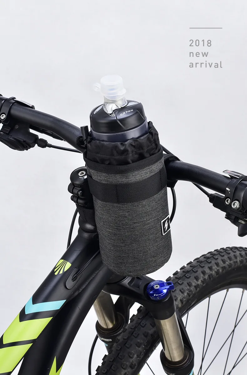 Sahoo Winter Bicycle Water Bottle Insulated Bag Carrier Pouch Portable Cycling Handlebar Kettle Bag Bike Handlebar Stem Bag