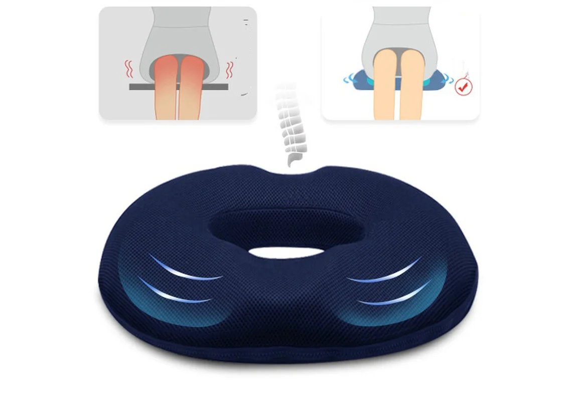 Круглая летняя сетчатая ткань Coccyx с эффектом памяти, Красивая Подушка для бедер, офисная, для ухода за автомобилем, для девушек, с защитой от пролежней