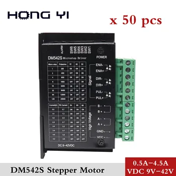 

50Pcs DM542S Driver 9-42 VDC MaxStepper Motor Controller Leadshine 2-phase Digital Stepper Motor. 4.5A for 42 57 Series Motor.