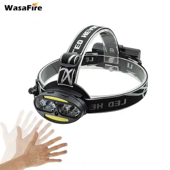 

Wasafire Powerful 8000LM Body Motion Sensor Headlamp Inductive LED Headlight 7 Modes Rechargeable Head Lamp for Bicycling