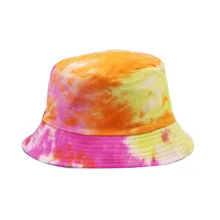 Клан характеристики ходьба Tie-Dye каждый день Лето Хлопок Экономия пространства легко установить Рыбацкая шляпа тени Повседневная красочная Кепка
