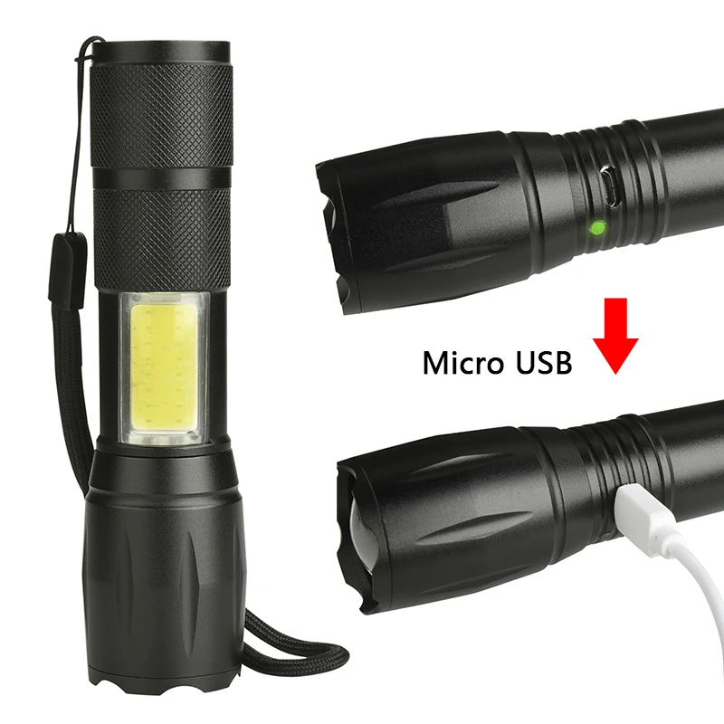 XM L T6 Usb перезаряжаемый светодиодный фонарик 8000 люмен факел ZoomaBle для кемпинга