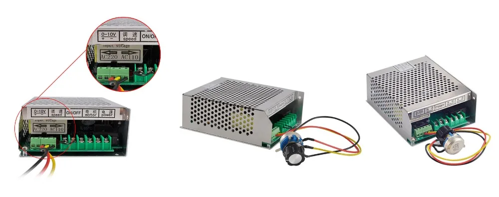 500W luftgekühlter Spindelmotor DC CNC0.5kw шпинделя ER11 Fräsmotor 110V 220V Schaltnetzteil 52MMDIY Стил Гарнер