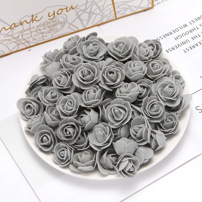 100 pieces 100 шт свадебный плюшевый мишка из роз diy подарок на день Святого Валентина искусственные цветы Новогоднее Рождественское украшение для дома - Цвет: 100 pieces