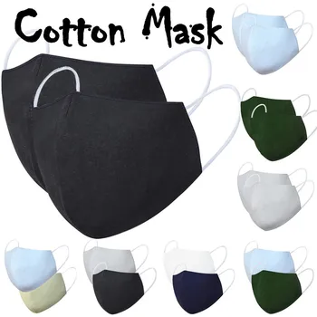 

2PC Reusable And Washable Face Mask Protection Cotton Linen Face mask Outdoor Dustproof Mouth Mask Breathable Cotton Mask