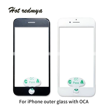 

10pcs Outer Glass With OCA For iPhone 6 6S 7 7 Plus LCD Front Touch Screen Glass Frame Panel Digitizer Replacement Parts