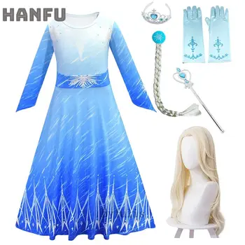 

Princess Elsa 2020 Dresses for Girls Anna Elsa Costumes Party Cosplay Snow Queen 2 Children's Fantasy Elza Dress Congelados