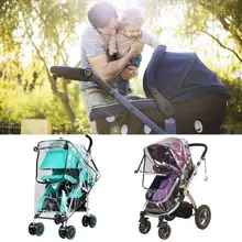 

Baby Stroller Rain Cover High Transparent Universal Weather Shield Accessories Ultra-thin EVA Material With Zipper Opening For O