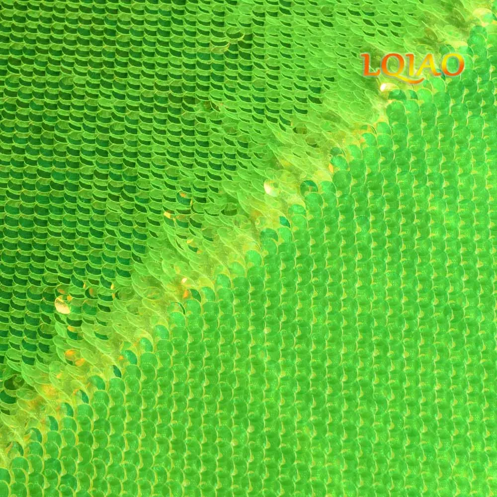Apple Green Mermaid Sequin Fabric 001