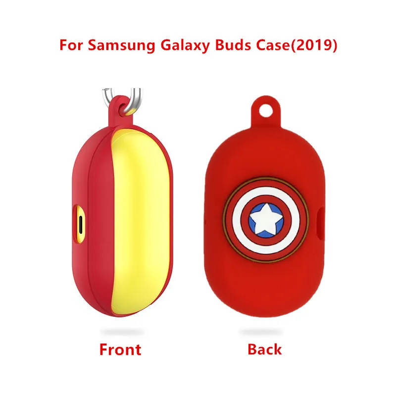 

For Samsung Galaxy Buds Headphones Case Box With Carabiner Protective Cover Silicone Case Earphones Pouch