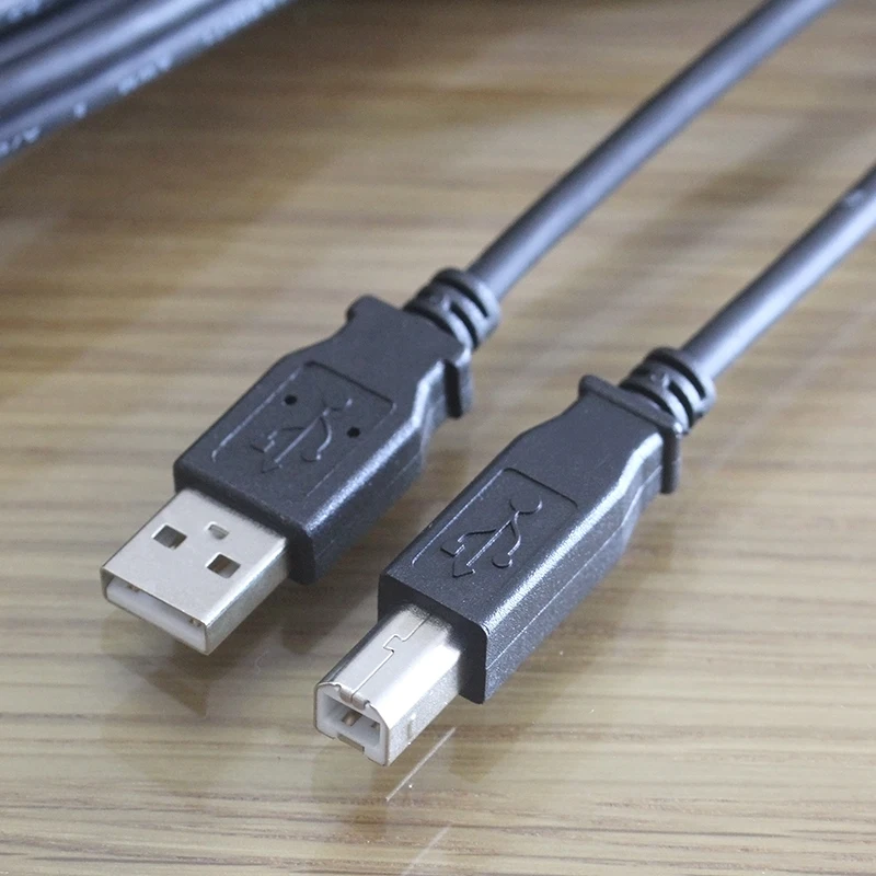 5 м 16 футов черный цвет USB 2,0 Тип A штекер B Мужской принтер кабель Шнур для priters
