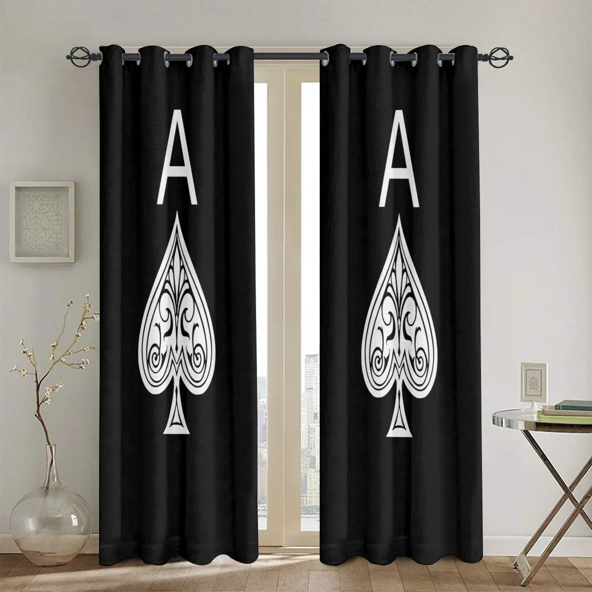 Солнцезащитная Штора для гостиной Ace Of Spades световая затеняющая занавеска для спальни затемненное окно s 52x72In