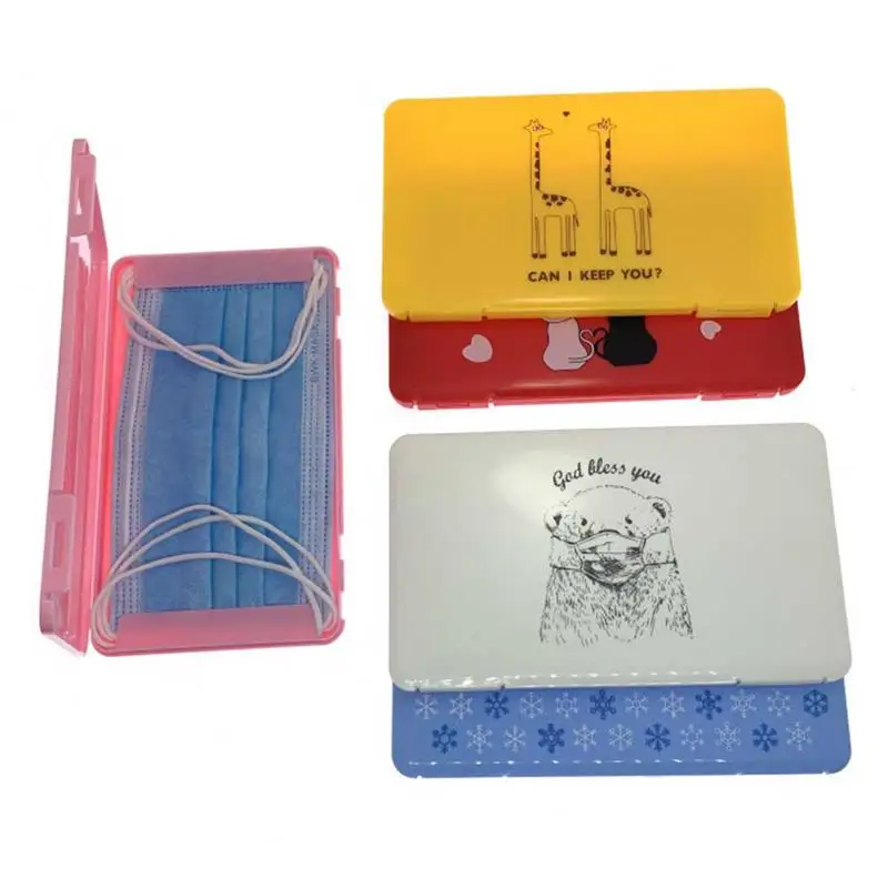Mini Face Mask Storage Box Dustproof Mask Case Disposable Face Mask Holder Organizer Masks Storage Case Masks Face Cover Case