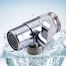 Полированный хромированный латунный кран для раковины, разветвитель для кухни M22xM24