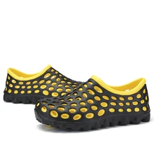 Mr. nut/Новинка; мужские и женские лоферы; обувь с отверстиями на нескользящей подошве; дышащие пляжные повседневные уличные тапочки