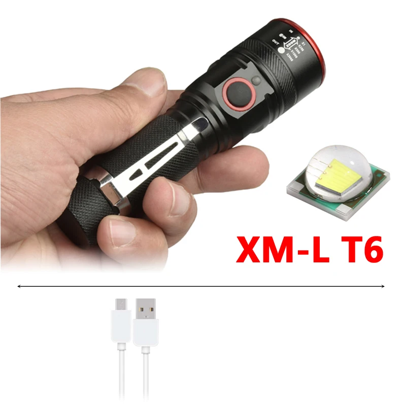 Package E 100000LM xhp70 светодиодный фонарик usb зарядка стрейч зум ударопрочный 18650 перезаряжаемый фонарик Сильный магнитный хвост - Испускаемый цвет: Package E