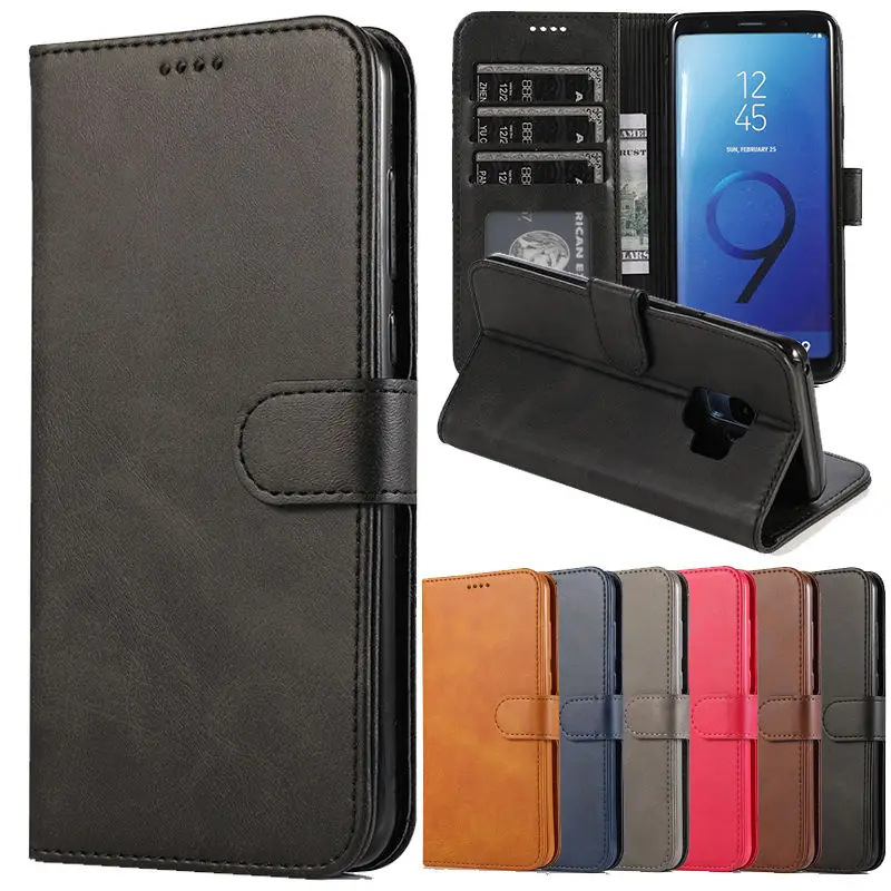 

Leather Case For Samsung galaxy S9 S9 Plus Case Luxury Book Flip Wallet Phone Cover Samsung S9 Plus Case Coque Funda