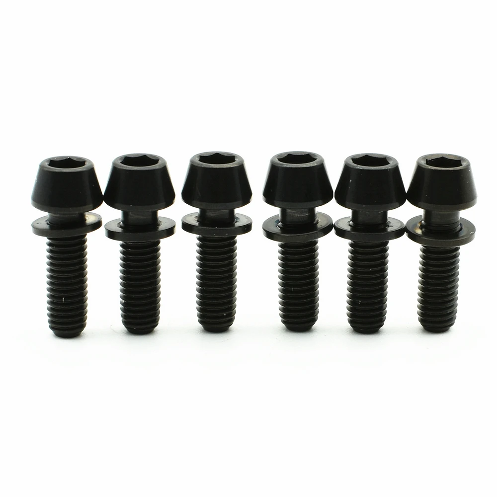 Titanium болт M5 x16/18/20 mmbolts w/шайба золота с несколькими и Ti цветная шестиугольная Cone во главе titanium винты Ti Застежка TC4 6 шт