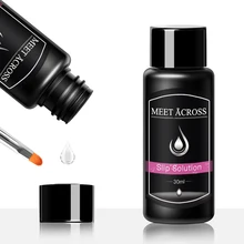 

MEET ACROSS Nail Liquid Slip Solution For Poly UV Nail Gel Quick Builder UV Gel Semi Permanent Clear Acrylic Liquid Nail Art