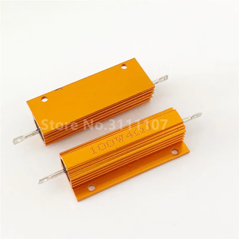 Rx24 100 W 4R 4Rj 100 Watt Resistenza Dissipatore Di Calore Ad Alta Potenza Guscio Metallico Alluminio Resistenza Oro Resistenza Dissipatore Di Calore