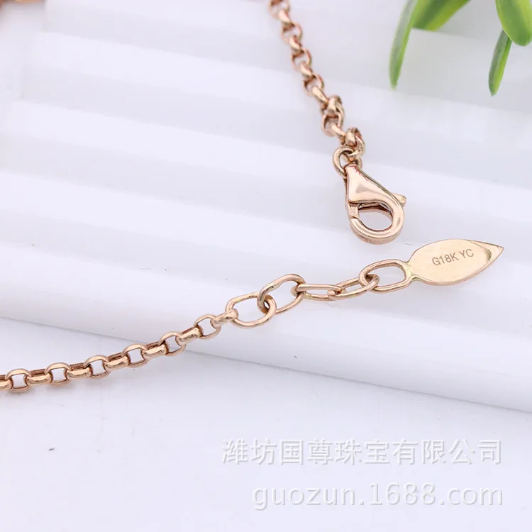 

18k Rose Gold pei zuan Bracelets Shenzhen Craft Refined Style to Stone Free Inlaid Processing