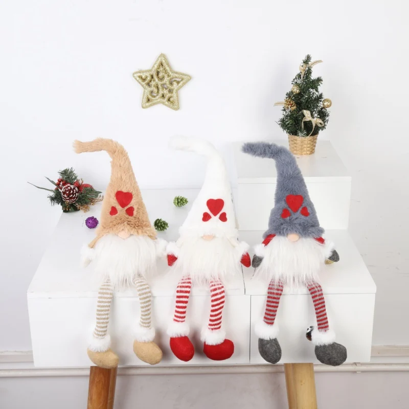 

Hot Santa Claus Snowman Dolls Christmas Ornaments Merry Christmas Favor Party Decorations for Home New Year Gift