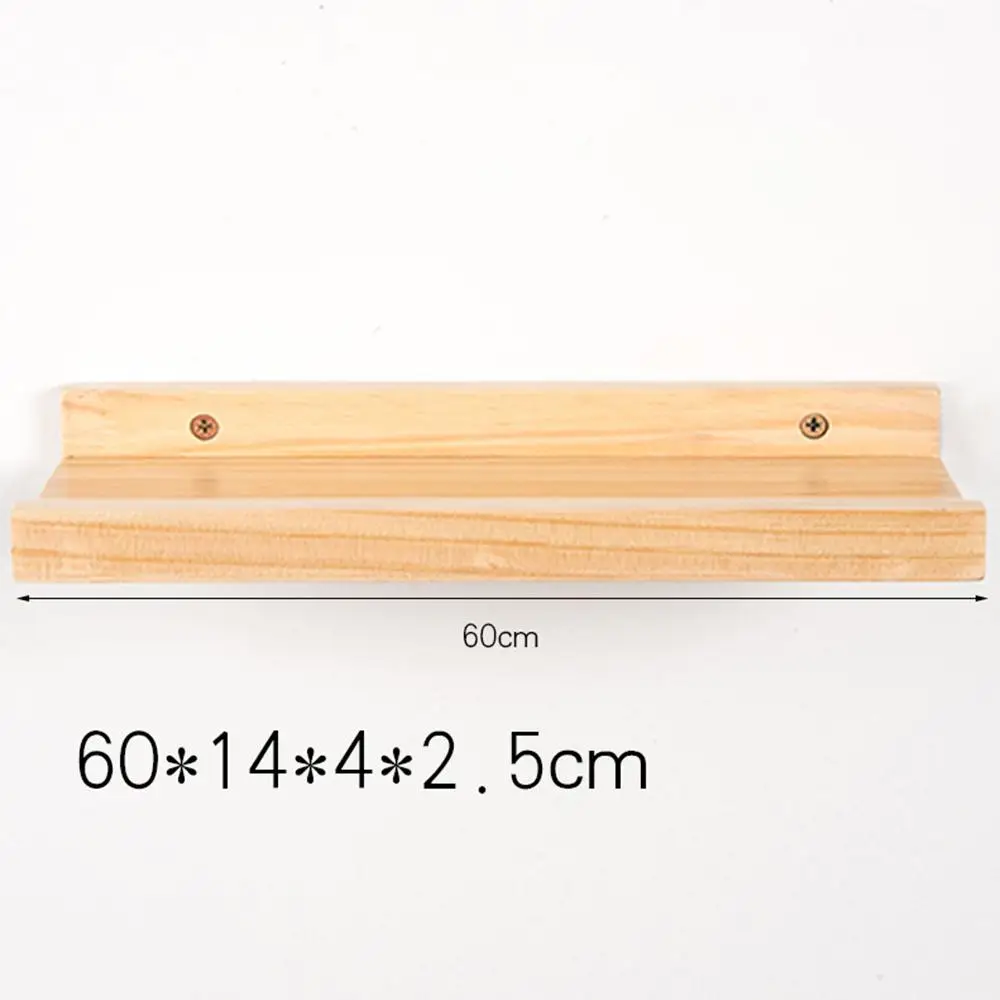 Log color DishyKooker деревянная подвесная полка для хранения вещей лоток настенный гостиная показывать книжную полку с перегородкой - Цвет: Log color