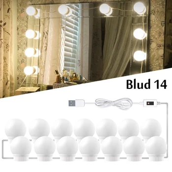 

Hand Sweep Sensor LED Makeup Mirror Light PIR Control USB Led Touch Dimmable Hand Washing Lamp Bedroom Decorative Wall Lamp