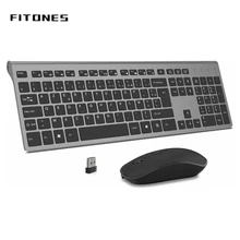 Wireless keyboard and mouse combination, 2.4 gigahertz stable connection rechargeable battery, UK/France/Germany/Spain/US layout