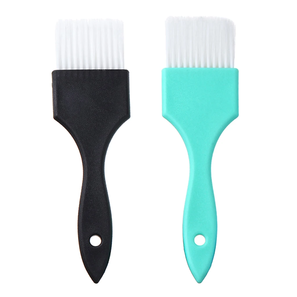 2x Barber Hair Dye Tint Brush Applicator for Bleach Perming Blue+Black