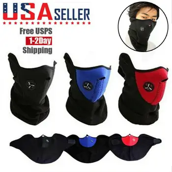 

Airsoft Warm Fleece Bike Half Face Mask Cover Face Hood Protection Cycling Ski Sports Outdoor Winter Neck Guard Scarf Warm Mask